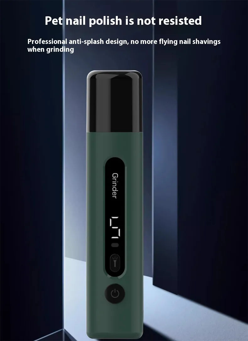 Quiet Electric Dog & Cat Nail Grinder – Rechargeable 5-Speed Pet Nail Trimmer