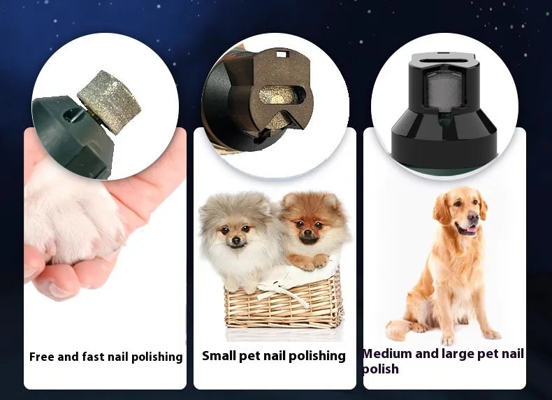 Quiet Electric Dog & Cat Nail Grinder – Rechargeable 5-Speed Pet Nail Trimmer