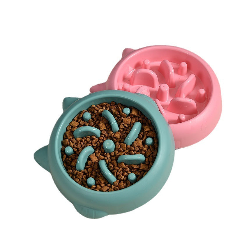 Pet Slow Feeder Bowl – Anti-Choking & Anti-Gulping Feeding Dish for Dogs & Cats
