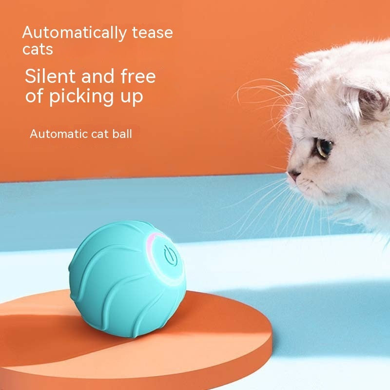 Smart Cat Toy Rolling Ball – Automatic Interactive USB Bouncing Ball for Cats & Kittens
