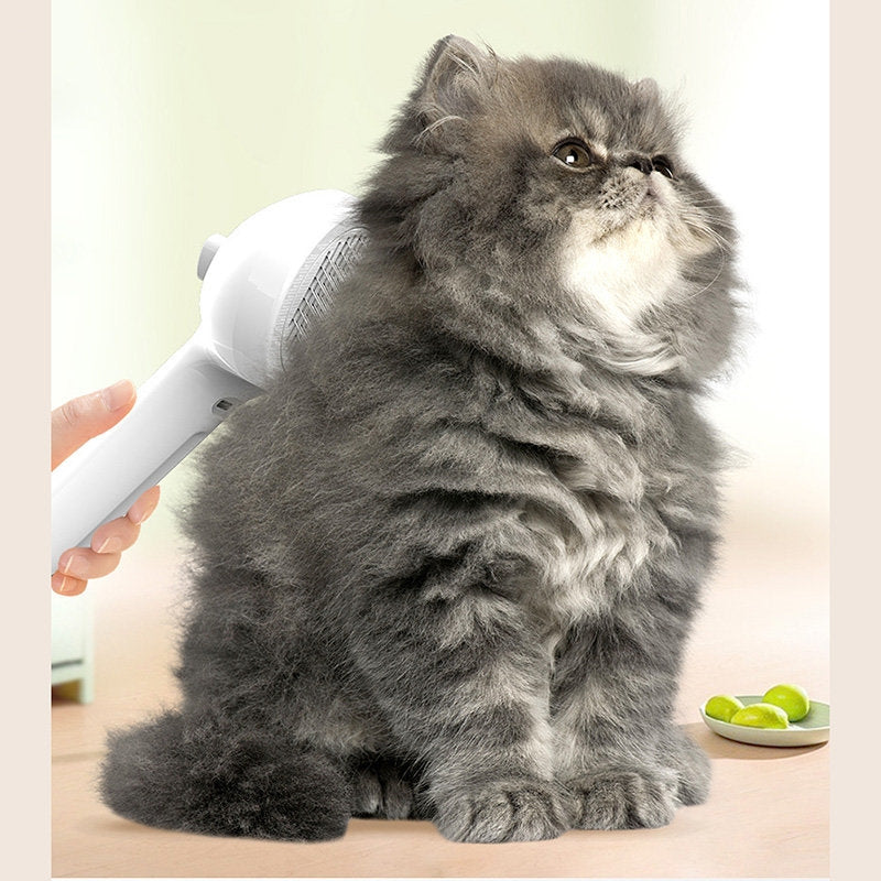 Self-Cleaning Pet Grooming Comb – Dematting Hair Remover Brush with Built-in Mist