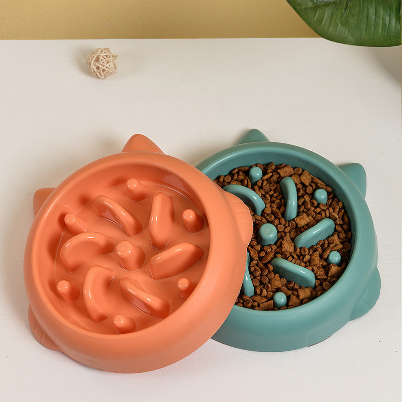 Pet Slow Feeder Bowl – Anti-Choking & Anti-Gulping Feeding Dish for Dogs & Cats