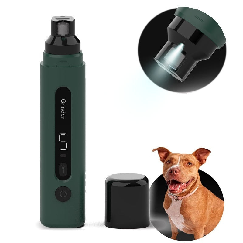 Quiet Electric Dog & Cat Nail Grinder – Rechargeable 5-Speed Pet Nail Trimmer