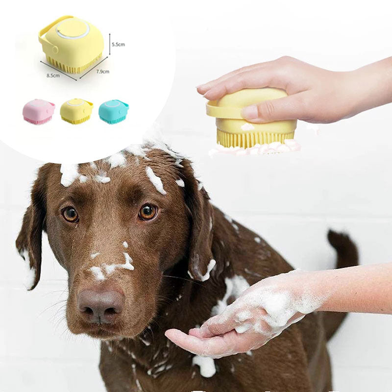 Silicone Dog Bath Massage – Easy Shampoo Pour & Pet Grooming Tool