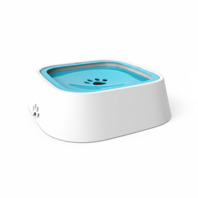 1.5L Pet Water Bowl – Anti-Overflow Floating Slow Feeder for Dogs & Cats