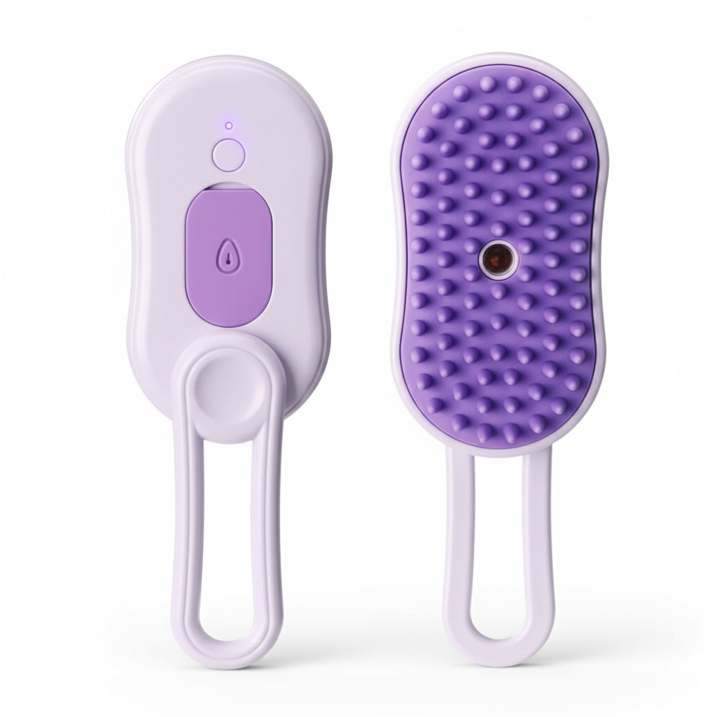 Cat Steam Brush – 3-in-1 Electric Spray Grooming Brush for Cats & Dogs