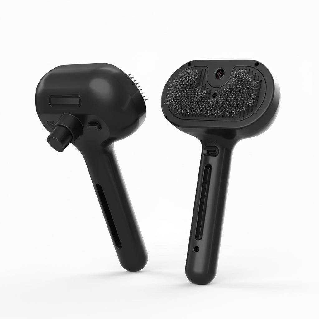 Self-Cleaning Pet Grooming Comb – Dematting Hair Remover Brush with Built-in Mist