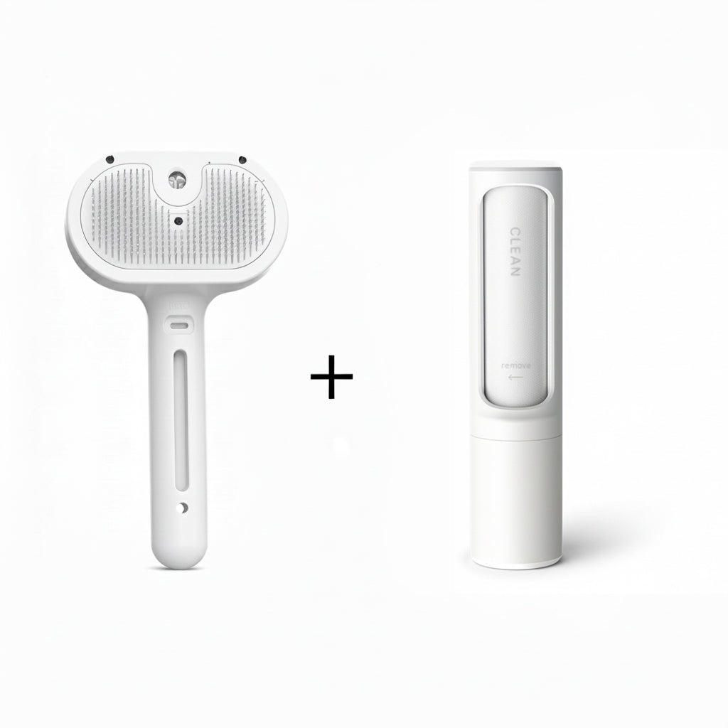 Self-Cleaning Pet Grooming Comb – Dematting Hair Remover Brush with Built-in Mist